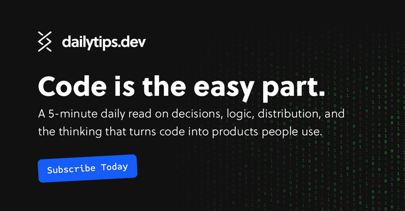 DailyTips.dev developer newsletter
