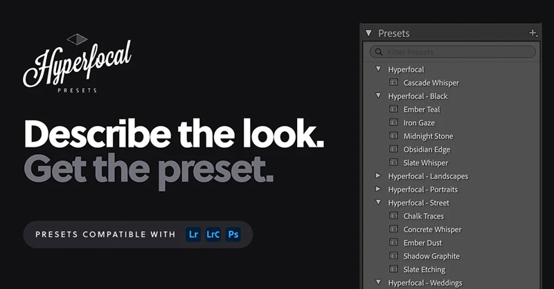 Hyperfocal AI-powered Lightroom presets